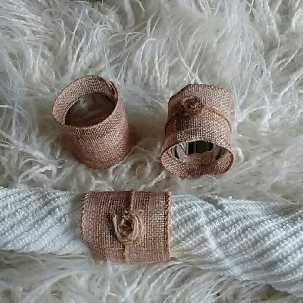 Handmade napkin rings set of 4